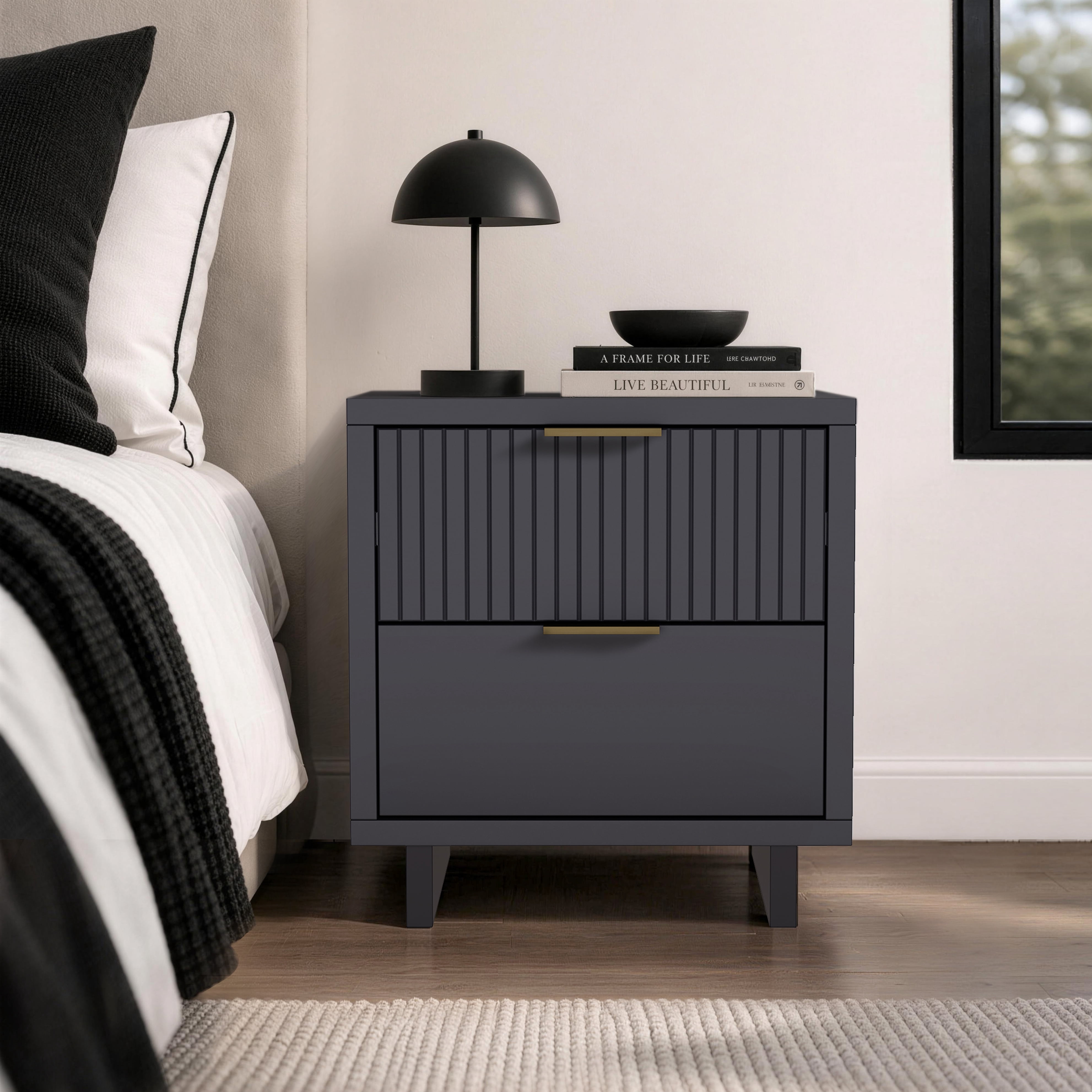 Nightstand Charcoal Gray