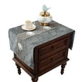 thumbnail image 1 of Nightstand Cover,Chenille Bedside Cabinet Cover,Dust Table Cover For Printer Shoe Cabinet Safe -Dark Grey-50x120cm(20x47in), 1 of 7