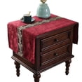 thumbnail image 1 of Nightstand Cover,Chenille Bedside Cabinet Cover,Dust Table Cover For Printer Shoe Cabinet Safe -Red-50x120cm(20x47in), 1 of 7