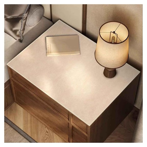 Nightstand Cover,Waterproof PVC Bedside Table Cloth,End Table Protector Mat, Dust-Proof Tabletop Decor for Bedside,End Table,Dresser