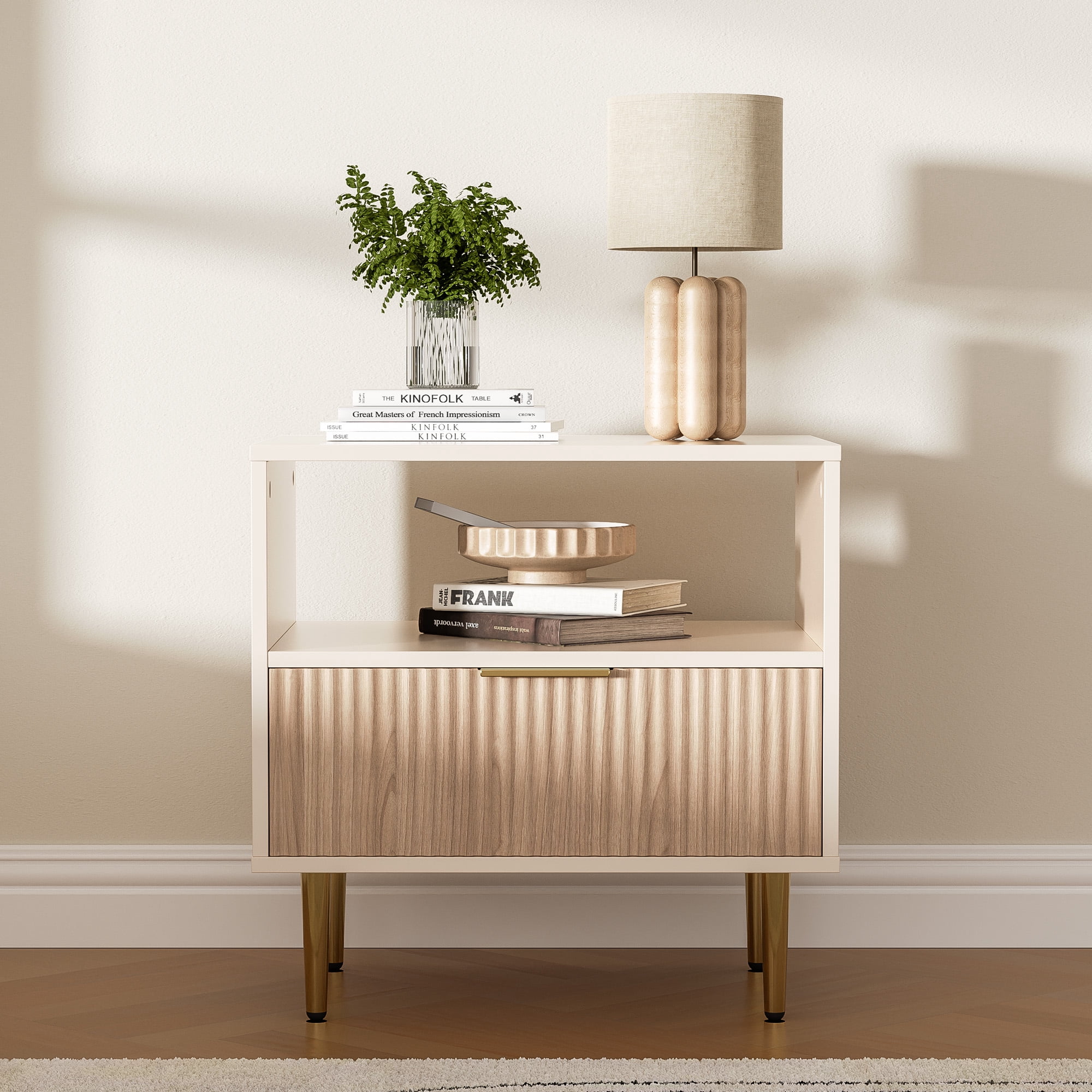 Nightstand with Drawer, Bed Side Table with Storage, End Table with ...