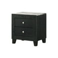 thumbnail image 1 of Nightstand with Drawers, Modern White Faux Marble Top Bedside Table, Black Finish Bedroom Furniture, 21.5" W x 15.4" D x 22.8" H Black,White + 2 Drawers, 1 of 5