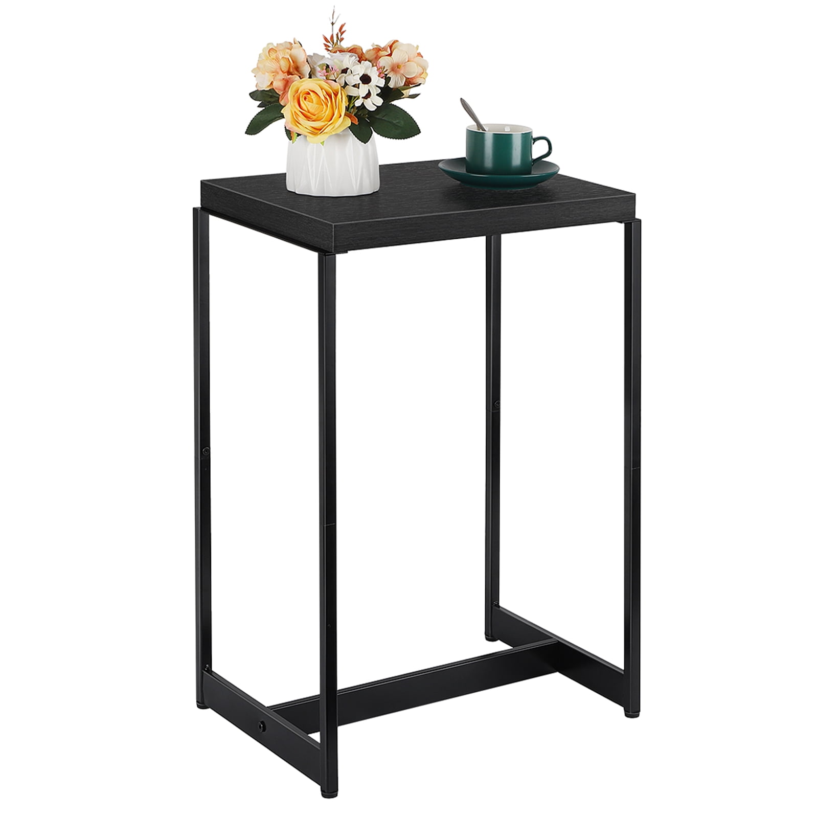 Oumilen Adult Modern Nightstand Narrow Side Table End Table, Black
