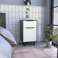 thumbnail image 1 of Nightstand, One Drawer, One Cabinet, Four Legs, Superior Top -Smokey Oak / White, 1 of 5