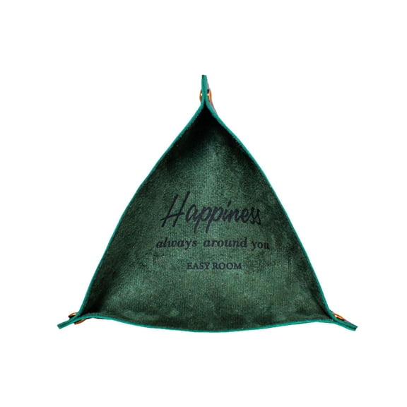 Supvox Green Triangle Cosmetics Storage Box for Home and Office Tidy 1Pc