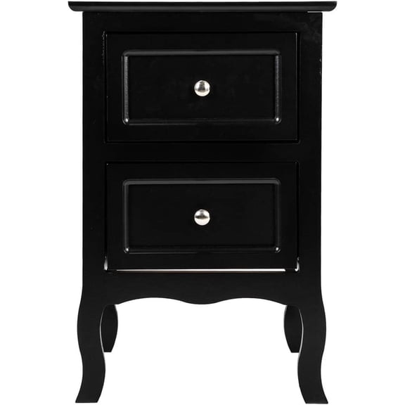 Nightstand Set of 2, Nightstands with 2 Drawers, Bed Side Table/Night Stand, Small Nightstand for Bedroom, Small Spaces, College Dorm, Kids’ Room, Living Room, Wood, 16W x 12D x 24H