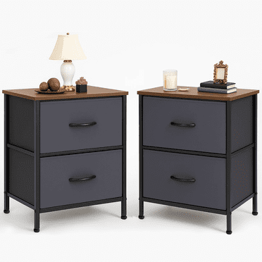 Dowellia 2-Drawer Fabric Storage Dresser, Nightstand for Bedroom, Closet, Storage Furniture for Adults,2 pack