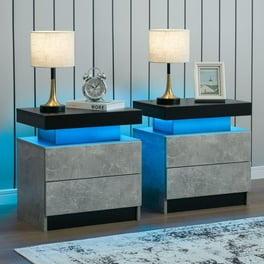 ◇SACWORKS/NIGHT TABLE SIDE TABLE Amazon.com: Seventable Nightstand with Charging Station and