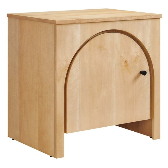 Nightstand Side End Table, Brown Oak, Wood, Bedroom Living Room, Modern Contemporary HB36740