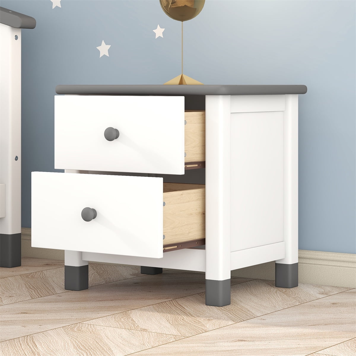 Nightstand with Two Drawers Cute Wooden Nightstand with Two