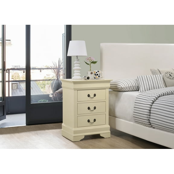 Nightstand for Bedroom, Traditional Beige Nightstand For Any Bedroom, Wooden Nightstand, Modern Nightstand,