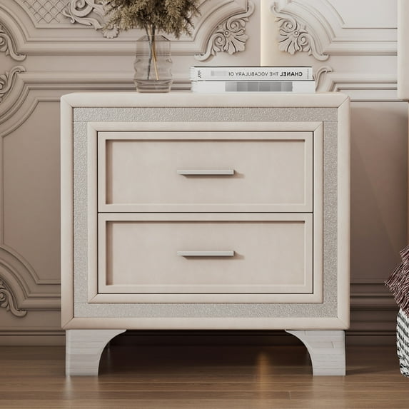 Nightstand with 2 Drawers / Perfect for Storing Nighttime Essentials / Clean - Lined, Long - Lasting Design
