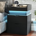 thumbnail image 1 of Nightstand with 3 Hidden Drawer for Bedroom Living Room, 1 of 1