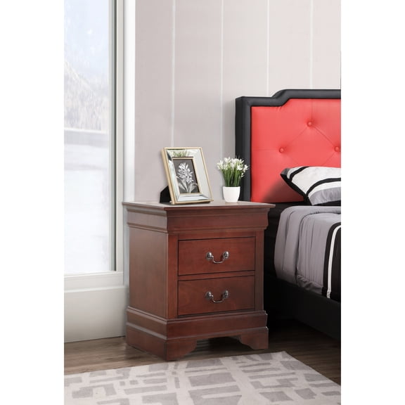 Nightstand with Drawers - Real Wood Veneers - Fully Assembled - 21x16x24