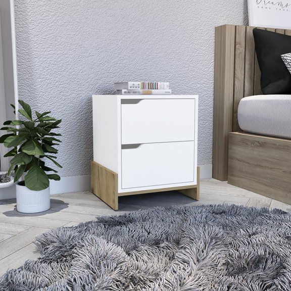Nightstand with Shelf | Ideal for Bedroom Storage Needs | Efficient Interlocking Mechanism | Simplifies DIY Process