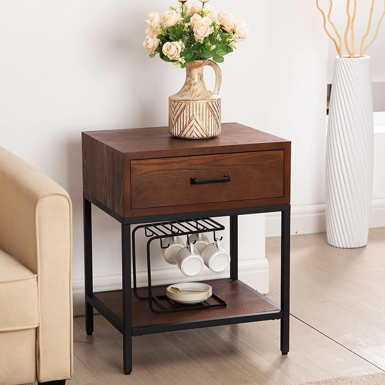 Nightstands, End Table Night Stand, Versatile Bedside Tables, Side