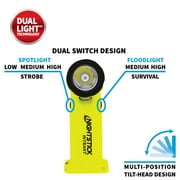 Nightstick XPP-5566 INTRANT Intrinsically Safe Dual-Light LED Angle Light, 205 Lumens, Dustproof/Waterproof, AA Battery Power, Green