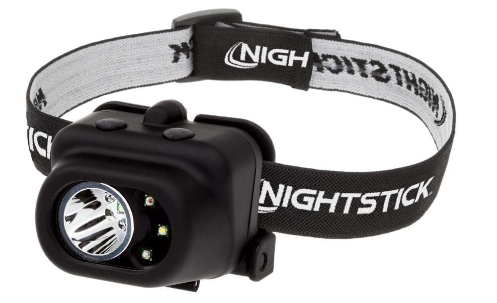 Nightstick NSP-4610 Non-Rechargeable Multi-Function LED Headlamp, White Spotlight, White, Red or Green Floodlight, 150 Lumens High Spotlight, IP-X7 Waterproof, Black