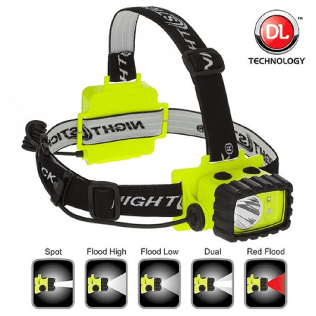 Nightstick XPP-5456G Intrinsically Safe Permissible Dual-Light Multi-Function Headlamp, Green