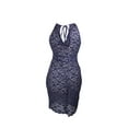 thumbnail image 1 of Nightway Womens Navy Sleeveless Sequin Halter Sheath Dress 10, 1 of 1