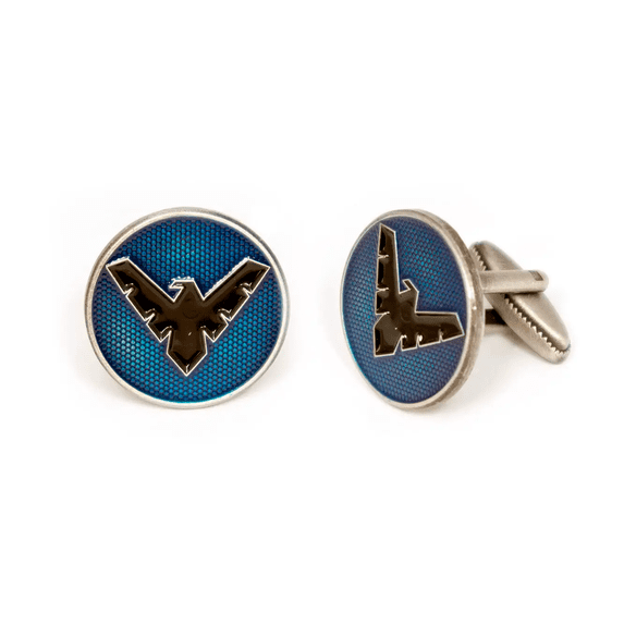 Nightwing Cufflinks, Superhero Tie Clip, Groomsmen Jewelry, Men’s Wedding Gifts