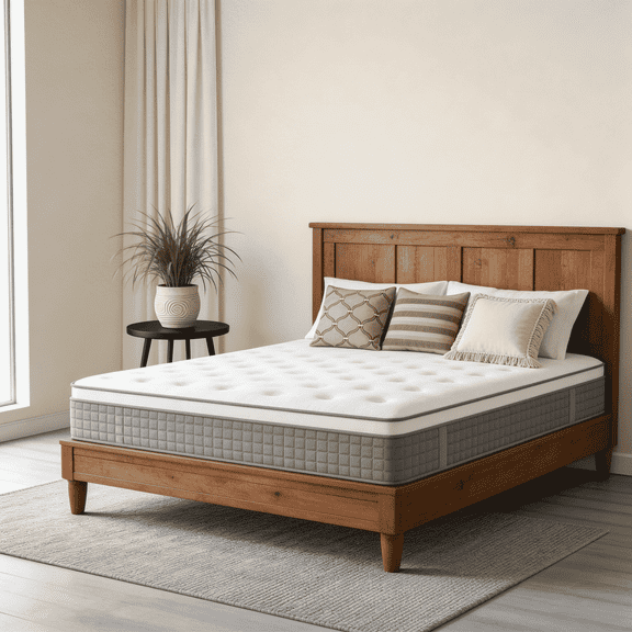 NightyNight 12" Queen Size Firm Hybrid Mattress in a Box with Cooling Gel Memory Foam, Motion Isolation & Temperature Regulation