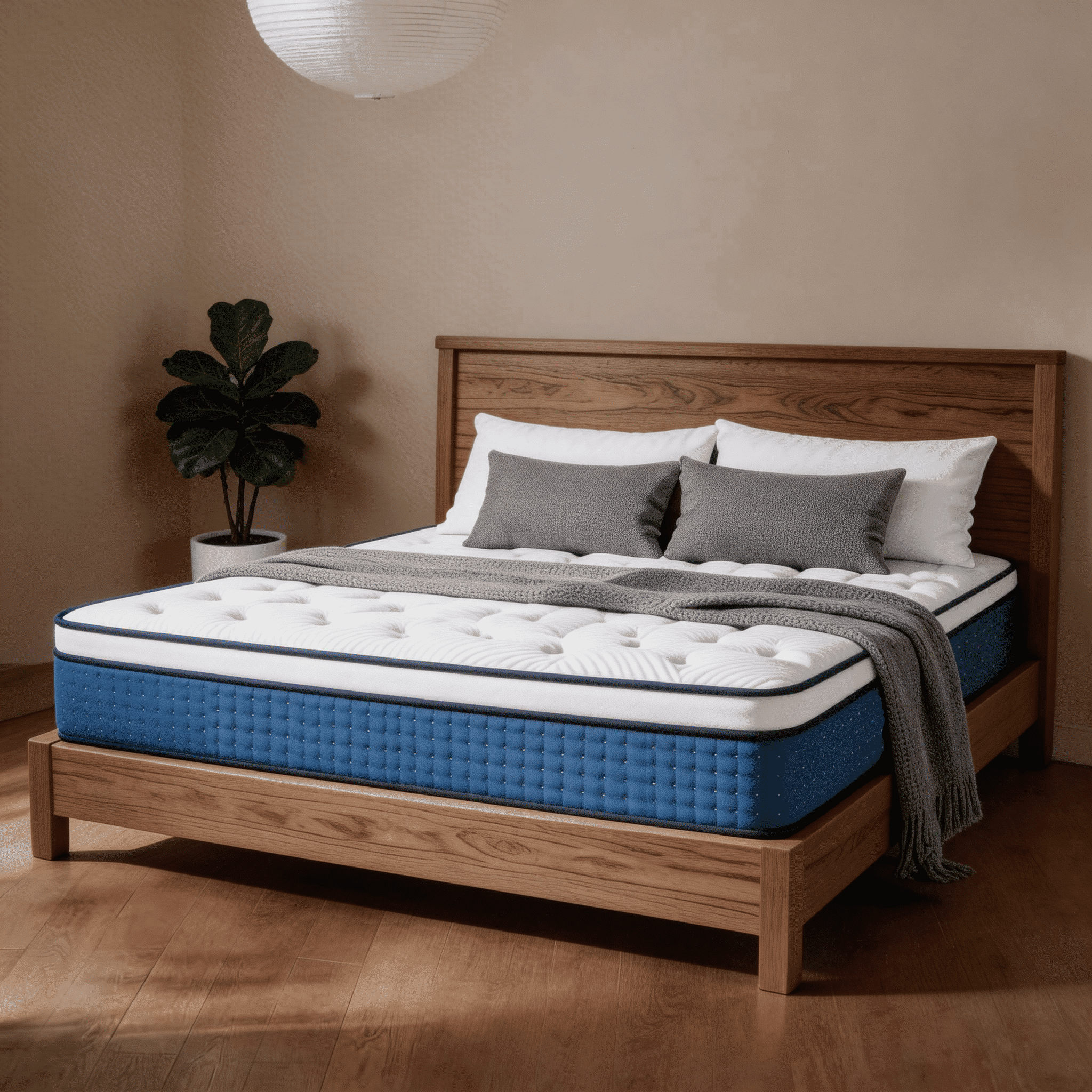 NightyNight 12" Twin Size Firm Hybrid Mattress in a Box with Cooling Gel for Back Support & Pressure Relief