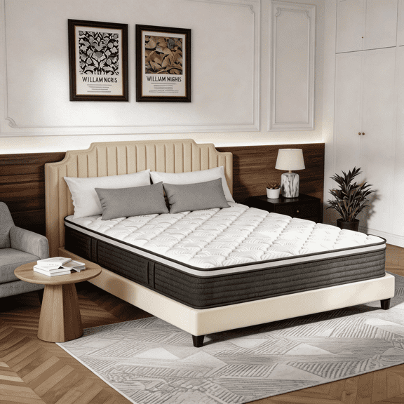 NightyNight Hybrid Mattress with Gel Memory Foam and Individual Pocket Spring,14 inch,Queen