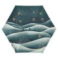 thumbnail image 1 of Nignt Snowy Hills Folding Umbrella UV50+ Waterproof Sun Protection Auto Open Close Compact Fiberglass Frame, 1 of 8
