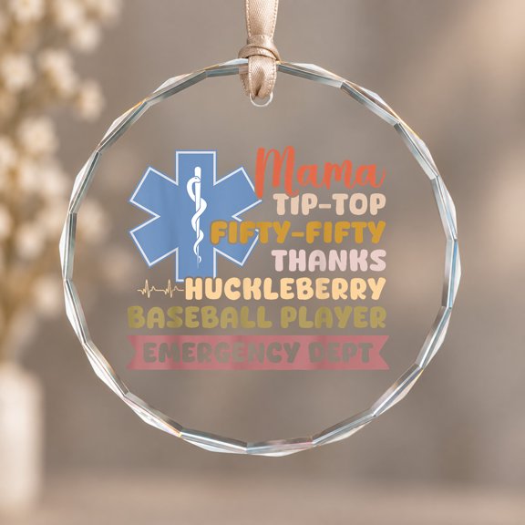 Nih Stroke Scale Emergency Department ER Nurse ER Doctor Christmas Ornament, Holiday Keepsake Gift, Circle Glass Ornament