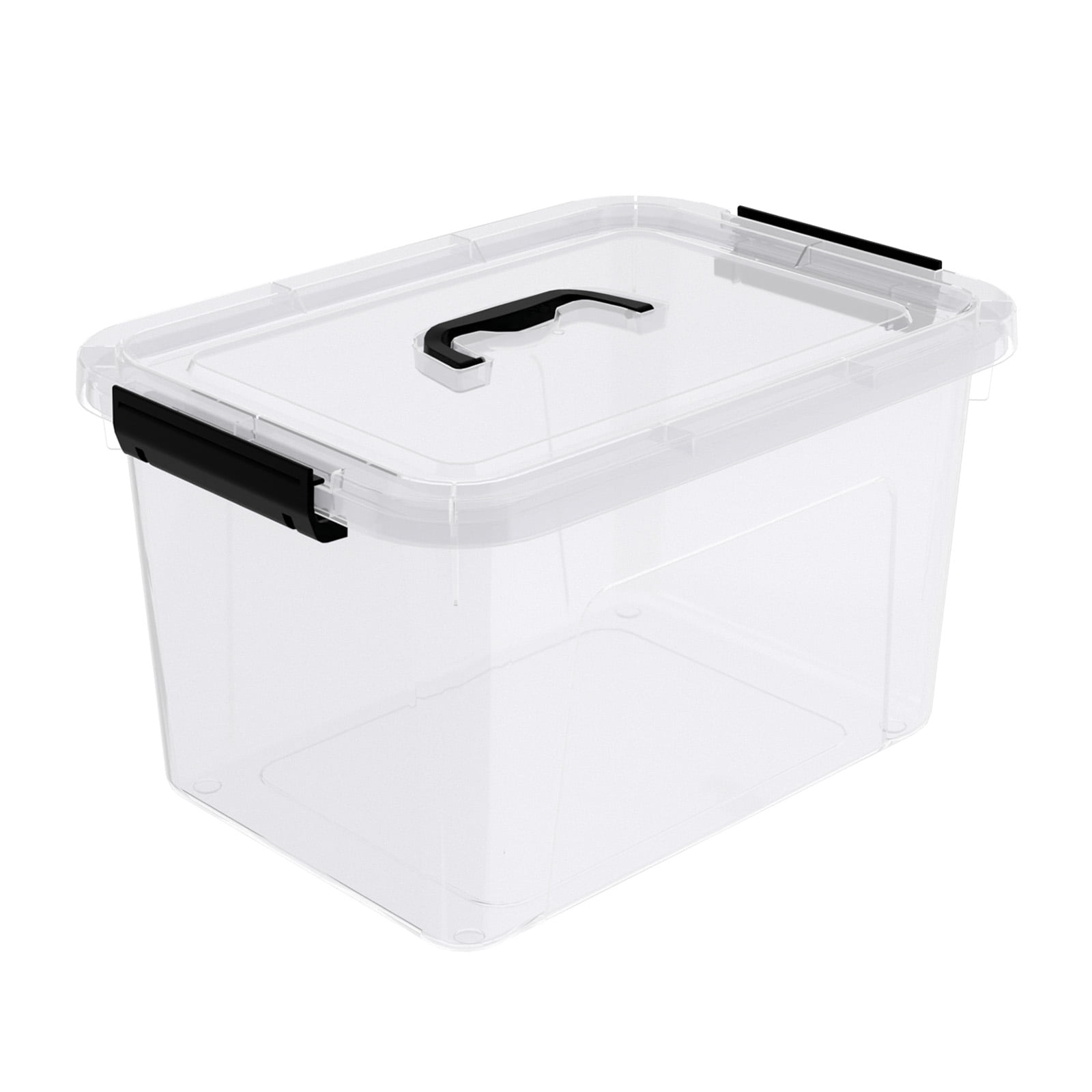 Nihenok 10.5 L Clear Latch Storage Bin with Lid, 4 Packs Plastic ...