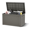 thumbnail image 1 of Nihsuao 230 Gallon Large Deck Box, Lockable Resin Outdoor Indoor Storage Box with Handles, Waterproof UV Resistant for Patio Furniture Cushions, Garden Tool, Pool Float, Gray, 1 of 6