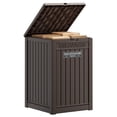 thumbnail image 1 of Nihsuao 48-Gallon Outdoor Package Delivery Box - Large Resin Storage Container with Lockable Lid, Waterproof Deck Box for Porches, Patios, Curbside, Brown, 1 of 8