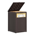thumbnail image 1 of Nihsuao 53-Gallon Outdoor Package Delivery Box - Large Resin Storage Container with Lockable Lid, Waterproof Deck Box for Porches, Patios, Curbside, Brown, 1 of 8
