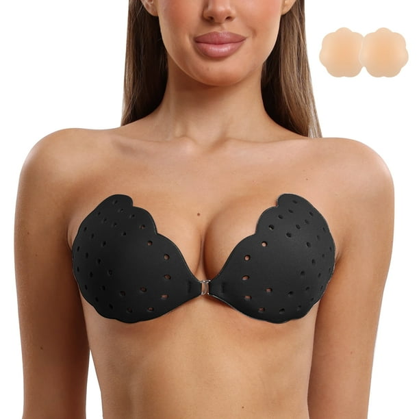 Niidor Adhesive Bra Backless Strapless Sticky Bra Invisible Push up Lifting  boobs Bras for Backless Dress with Nipple Covers - Walmart Business Supplies