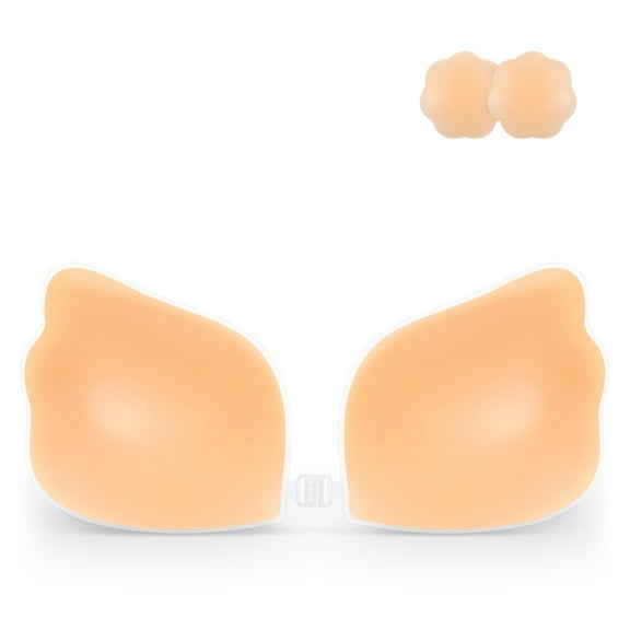 Niidor Sticky Bra Strapless Adhesive Bra Invisible Push up Silicone Bra for Women Sticky Boobs for Backless Dress with Nipple Covers