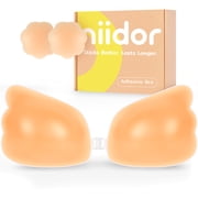 Niidor Sticky Bra Strapless Ultra Adhesive Invisible Push up Silicone Bra Multiple Colors Sizes Reusable for Backless Dress