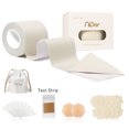 thumbnail image 1 of Niidor Boob Tape for Breast Lift with 1 Breast Tape, 5 Pairs Satin Breast Petals, 1 Pairs Silicone Nipple Stickers, 10 Pcs Double Side Tape, 1 Storage Bag ,Instant Breast Lift Tape for A-G, 1 of 12