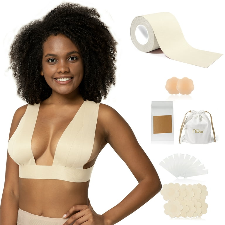 Bye Bra Breast Lift Tape w/ Satin Nipple Covers