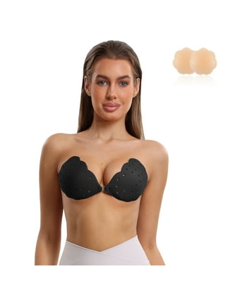 Fpogbef Sticky Bra Self Adhesive Bra Invisible Strapless Reusable