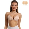 Niidor Reusable Strapless Pushup Invisible Adhesive Bra for Women, Sticky Bra with Silicone