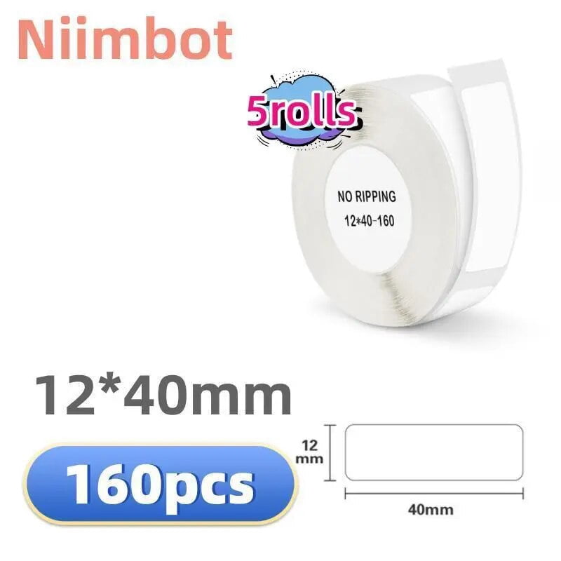 Niimbot D11/D110/D101 (Solid Color)Thermal Label 12-15mm Name Sticker ...