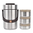 thumbnail image 1 of Niiyen 3 Layer Insulated Bento Box 304 Stainless Steel Food Jar Portable Lunch Containers for Hot Food 2300mL/ 77.8oz Large Capacity Vacuum Insulation Bento Lunch Box for Adults C104, 1 of 3