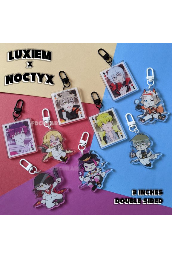 NijiEN Luxiem Noctyx Dbl Sided Vtuber Charms (1 keychain)