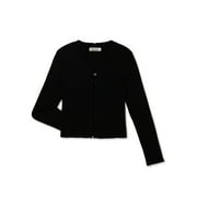 NIK AND LEKSI Nik & Leksi Girls Ribbed Flyaway Cardigan, Sizes 4-16