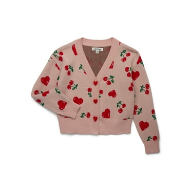 Nik & Leksi Girls Valentine's Cardigan Sweater, Sizes 4-16