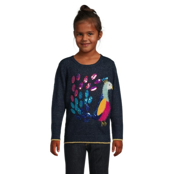 Nik and Leksi Girls Embellished Sweater Pullover, Sizes 4-16