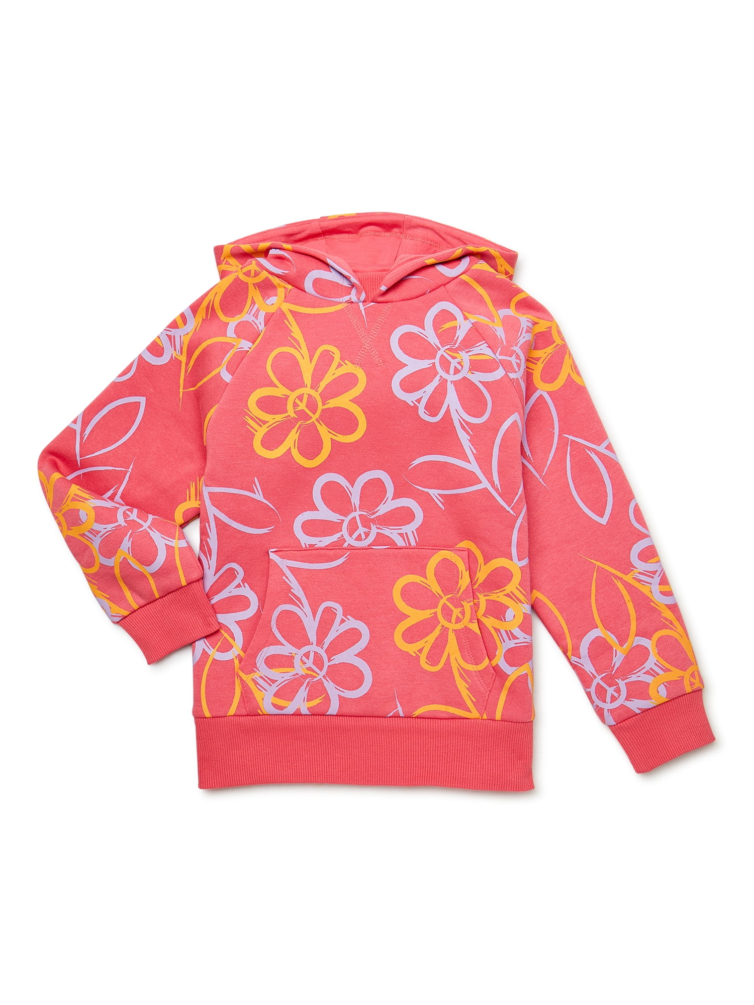 Nik and Leksi Girls Flower Graffiti Sweatshirt, Sizes 4-16