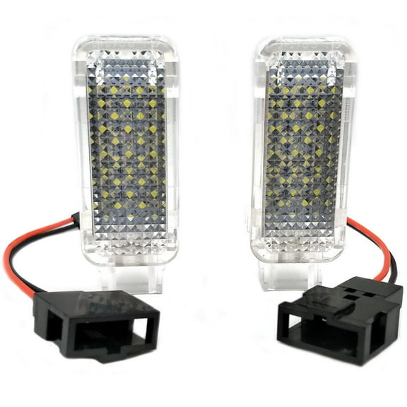 Nikauto 2Pcs 3528 LED Car Door Light 6000K Courtesy Light for Audi A2 A3 A4 Q5 Q7 S5