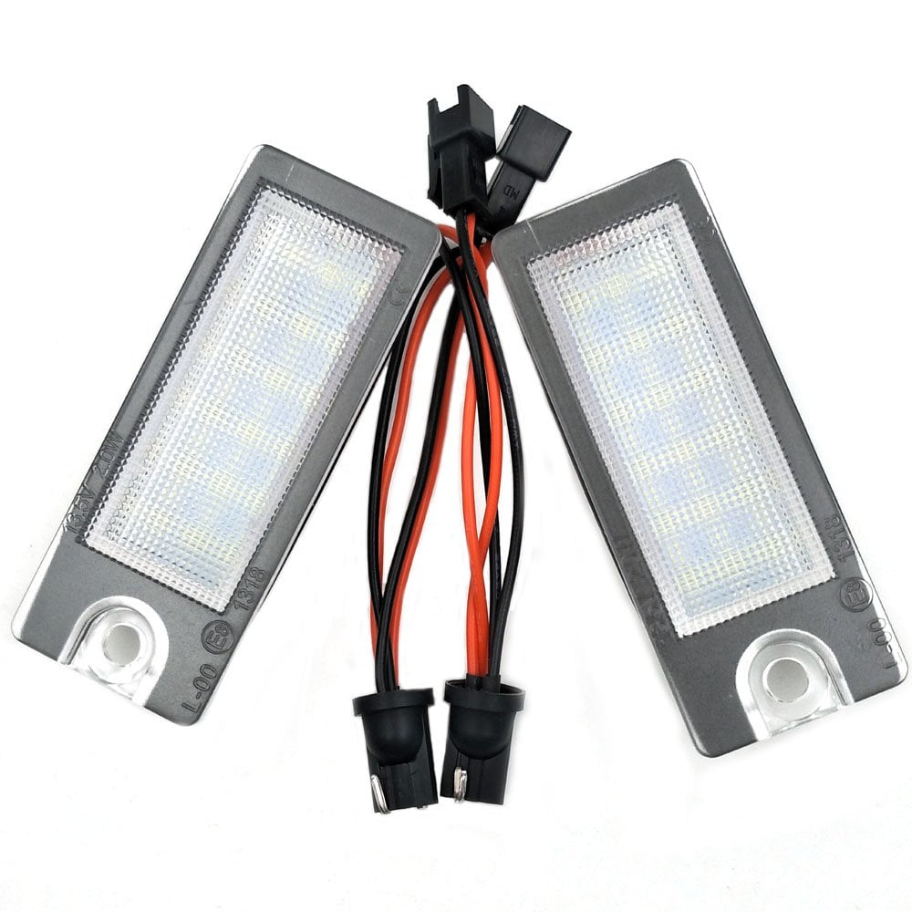 Nikauto 2Pcs 6000k 3528SMD LED License Plate Light for Volvo V70 XC70 S60 S80 XC90